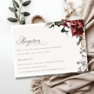 Carte D'accompagnement Dusky Chaud Hiver Festive Faune Mariage Réception