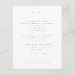 Carte D'accompagnement Dusty Blue Boho 1 Mariage moderne