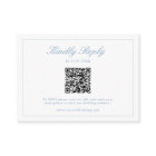 Dusty Blue Monogram Crest Mariage QR Code RSVP