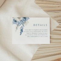 Dusty Blue & White Flowers Détails du Mariage