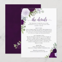 Dusty Purple & Plum Rose Rustic Mariage Détails