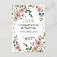 Dusty Rose rose et or Floral Mariage