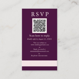 Carte D'accompagnement Échantillon de Mariage de crimes royaux QR RSVP