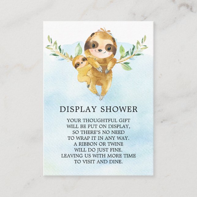 Carte D'accompagnement Écran cadeau de Baby shower de fentes mignonne (Devant)
