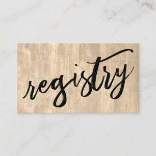 Carte D'accompagnement Écriture décontractée Pale Rustic Wood Cadeau Regi