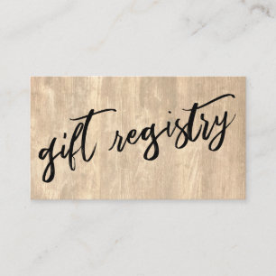 Carte D'accompagnement Écriture décontractée Pale Rustic Wood Cadeau Regi