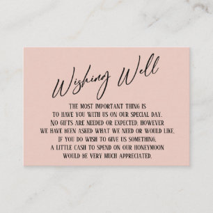 Carte D'accompagnement Ecriture Manuelle Moderne Simple Rose Bleu