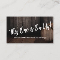 Écriture manuscrite Billet de boisson en fût de bo