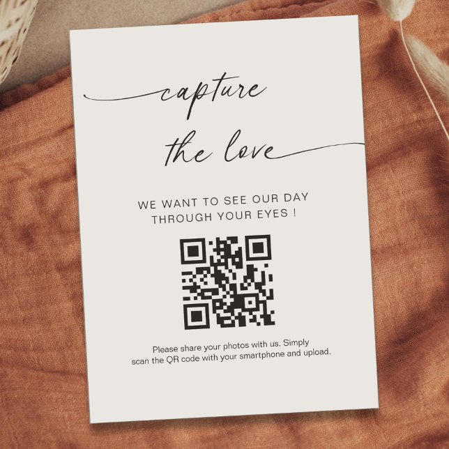 Carte D'accompagnement Écriture manuscrite moderne Capture Le code QR d'a (Créateur téléchargé)