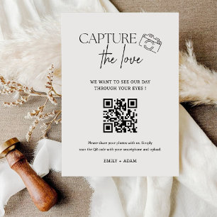 Carte D'accompagnement Écriture manuscrite moderne Capture Le code QR d'a