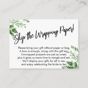 Carte D'accompagnement Écriture manuscrite verte Sautez le papier envelop