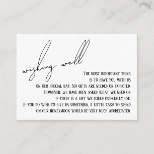 Carte D'accompagnement Ecriture mince et bien moderne blanc