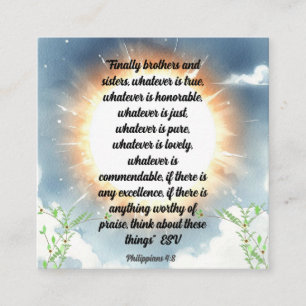 Carte D'accompagnement Écriture Philippiens Quatre huit