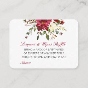Carte D'accompagnement Editable Diapers Wipes Raffle Baby Shower Inserts