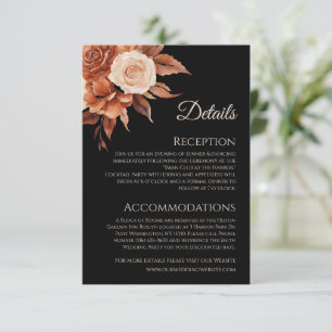 Carte D'accompagnement Elégance d'automne de l'aquarelle Mariage-