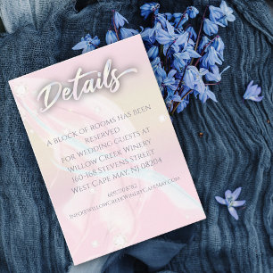 Carte D'accompagnement Élégant Abstrait Peach Pink Mariage