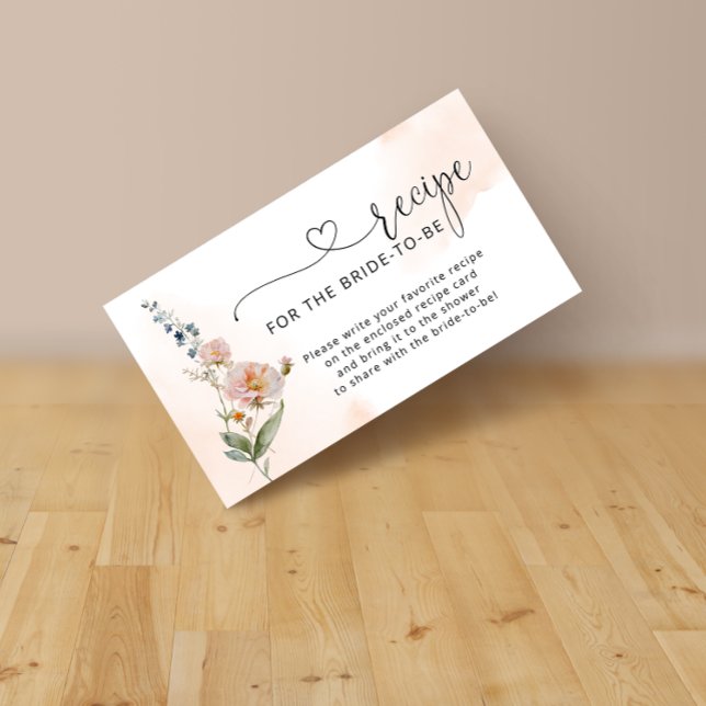 Carte D'accompagnement Elegant Amour en fleur Fleur sauvage Fête des mari (Créateur téléchargé)
