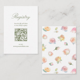 Carte D'accompagnement Elegant Baby in Bloom Baby shower Registry