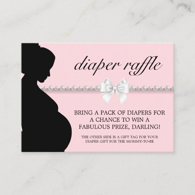 Carte D'accompagnement Élégant Baby shower de carafe de couche rose Tiffa (Devant)