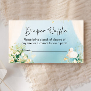 Carte D'accompagnement Élégant Baby shower de cygne Déchets Raffle