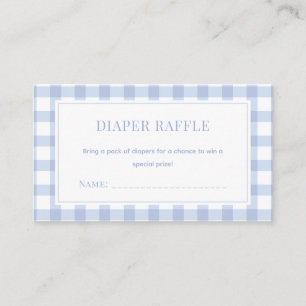 Carte D'accompagnement Élégant Baby shower de de couches Bleu En vichy