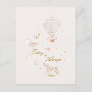 Carte D'accompagnement Élégant Baby shower fille tenue manuscrite