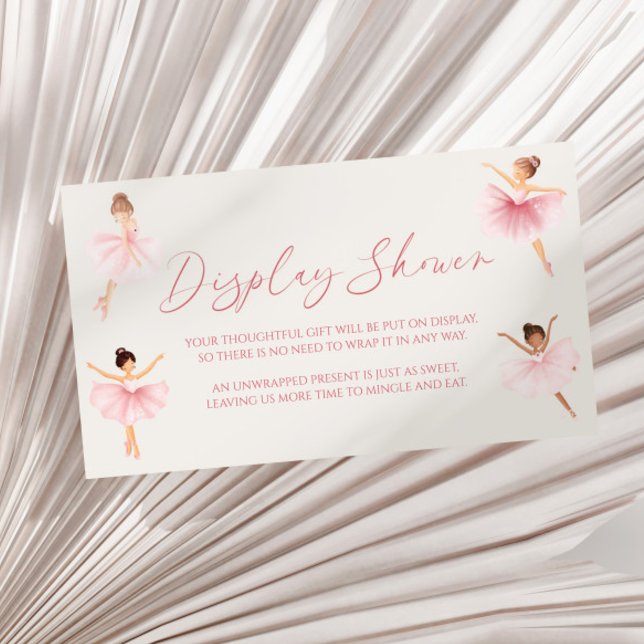 Carte D'accompagnement Élégant Baby shower rose Ballerina Écran douche (Créateur téléchargé)