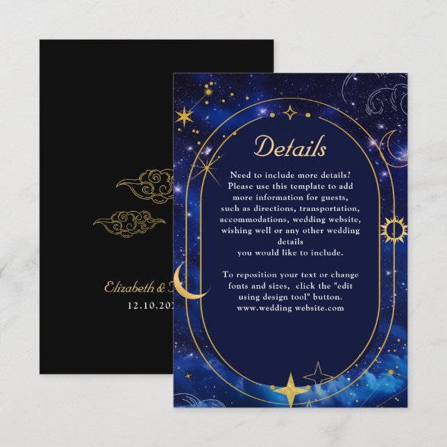 Carte D'accompagnement Élégant bleu céleste détails mariage