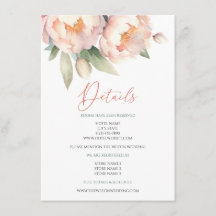 Elégant Bleu Peony Aquarelle Floral Mariage