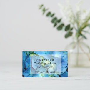 Carte D'accompagnement Elégant bleu turquoise hydrangée à fleurs bleu ros