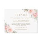 Elégant Blush Rose Floral Gold Détails du Mariage