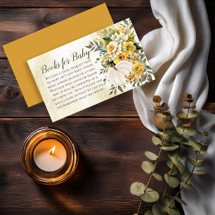 Carte D'accompagnement Elégant Citrouille Harvest Baby shower Livres pour