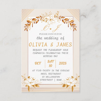 Carte D'accompagnement Elegant Customizable Wedding Enclosure Card