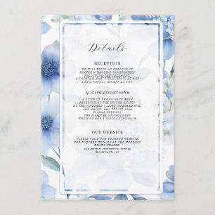 Carte D'accompagnement Élégant détail floral de fleurs sauvages d'été ble
