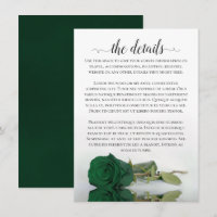 Élégant Emerald Green Rose Détails du Mariage