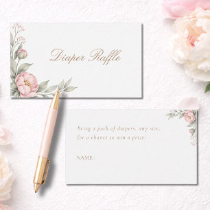 Carte D'accompagnement Élégant En Fleur Jeu de Devinette pour Baby Shower