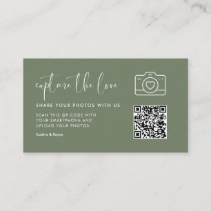 Carte D'accompagnement Élégant et moderne Dark Sage Vert Capturer l'amour