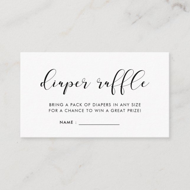 Carte D'accompagnement Élégant et simple baby shower diaper insertion de  (Devant)