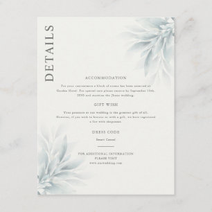 Carte D'accompagnement Élégant feuillage Détails modernes