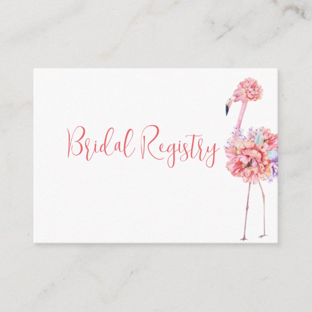 Carte D'accompagnement Elegant Flamingo (Devant)