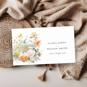 Carte D'accompagnement Élégant Fleur sauvage d'automne site Mariage Citro