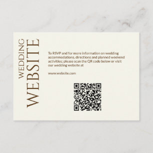 Carte D'accompagnement Élégant Fleur sauvage moderne Mariage off-White