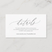 Elegant gris foncé, Détails Mariage, RSVP en ligne