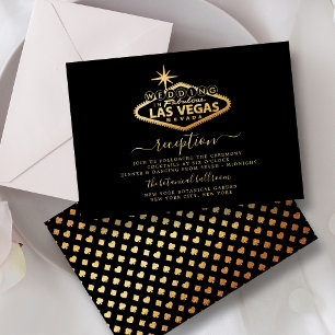 Carte D'accompagnement Elégant Las Vegas Destination Mariage Réception