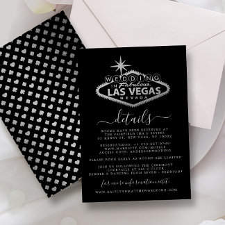 Carte D'accompagnement Elegant Las Vegas Destination Wedding Détail