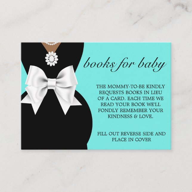 Carte D'accompagnement Élégant livre ethnique Glam Tiffany pour le Baby s (Devant)