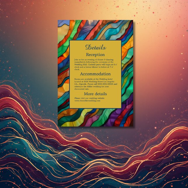 Carte D'accompagnement Elégant mariage de destination africaine opulente (Créateur téléchargé)