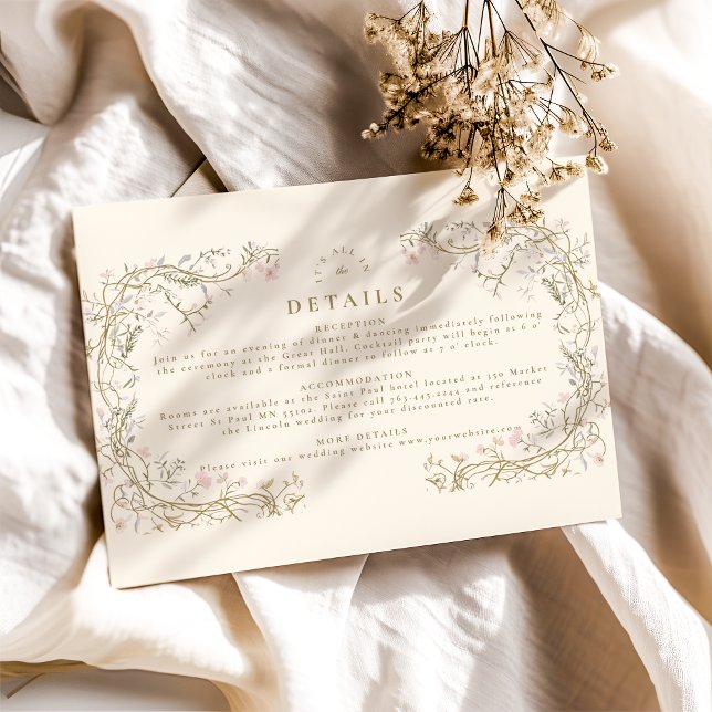 Carte D'accompagnement Élégant Mariage de fougère des bois (Créateur téléchargé)