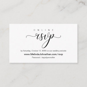 Carte D'accompagnement Élégant mariage en ligne RSVP répondre