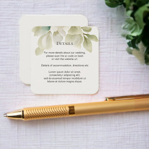 Carte D'accompagnement Élégant mariage feuillage vert bouché